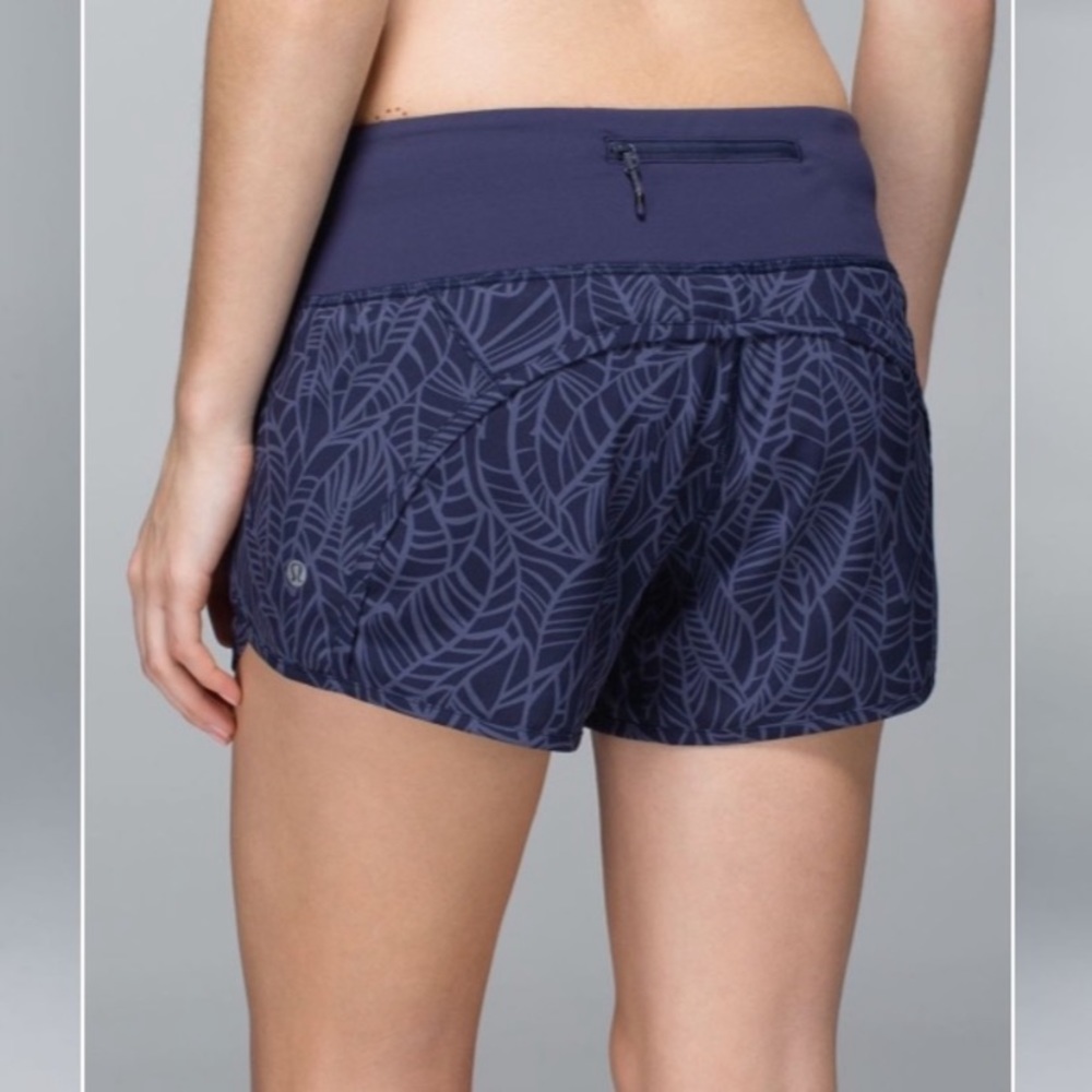Lululemon Run Times Shorts Pretty Palm Cadet Blue